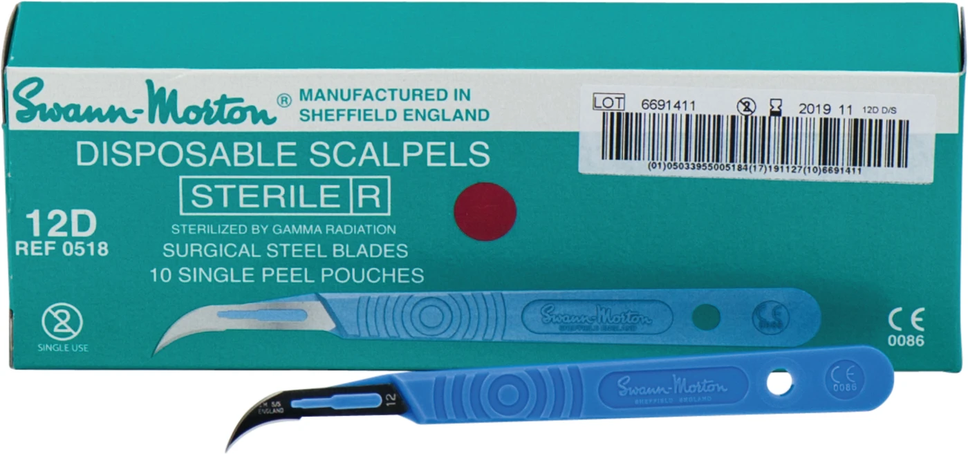 Swann-Morton® Skalpelle Packung 10 Stück Nr. 12D