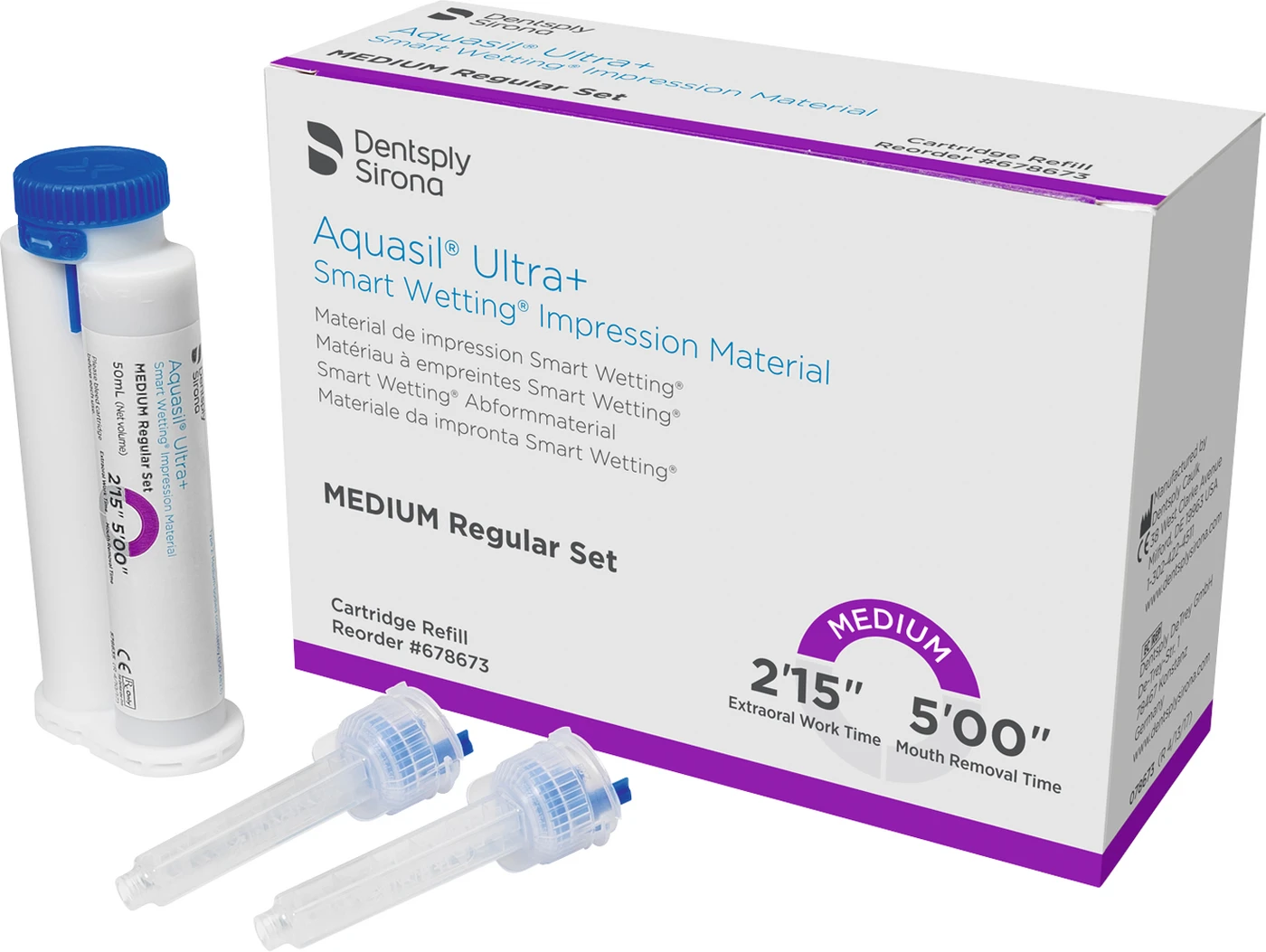 Aquasil® Ultra+ Nachfüllpackung 4 x 50 ml Doppelkartusche Medium Regular Set, Zubehör
