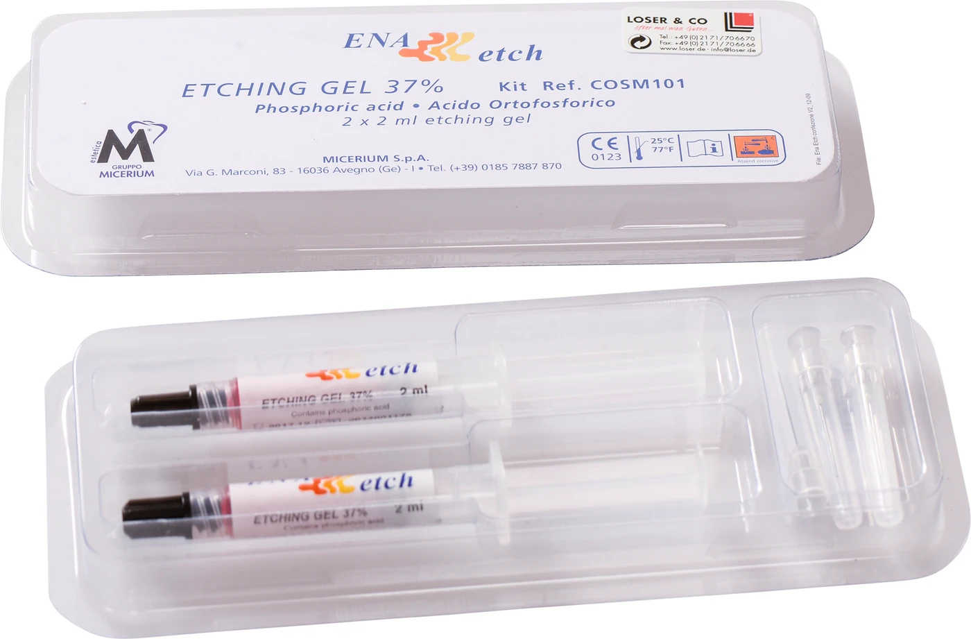 ENA Ena-Etch Packung 2 x 2 ml Spritze Ätzgel rot