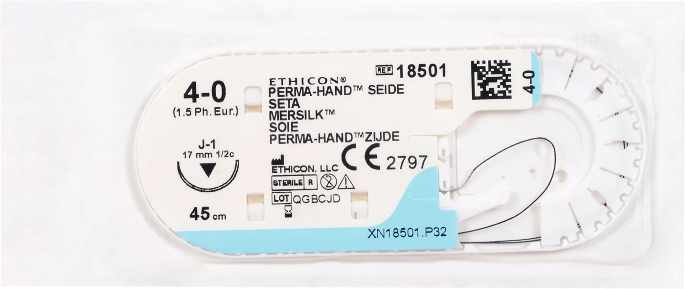 PERMA-HAND SEIDE Packung 12 Stück schwarz, 45 cm, J1, USP 4-0, Stärke 1,5 PERMA-HAND SEIDE Packung 12 Stück schwarz, 45 cm, J1, USP 4-0, Stärke 1,5