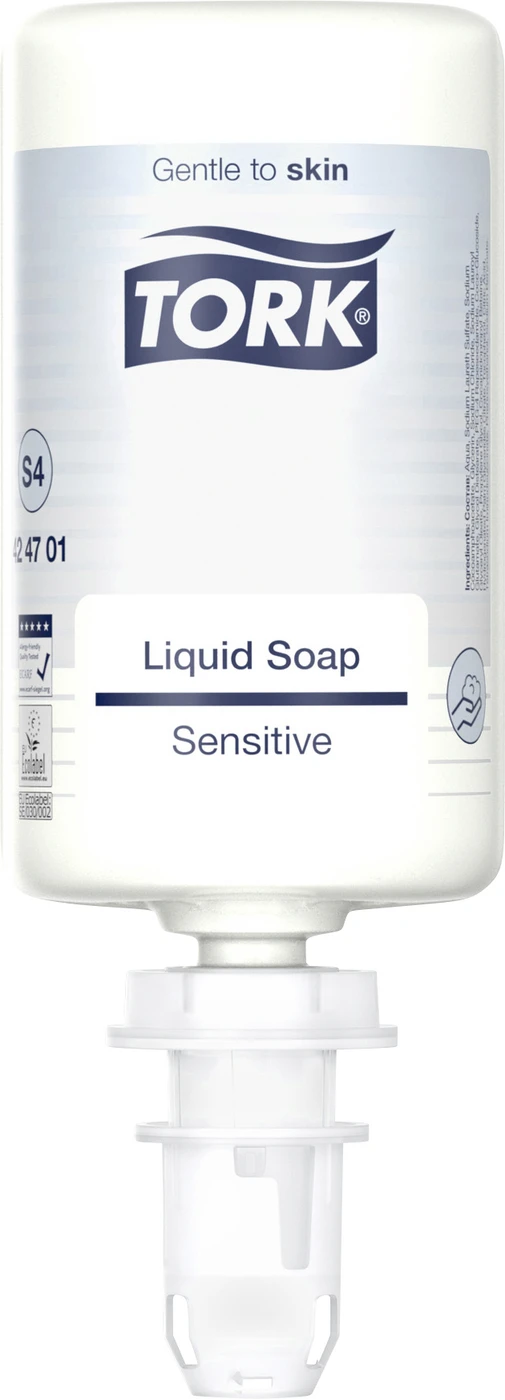 TORK® Sensitive Flüssigseife S4 Karton 6 x 1 Liter Kartusche, für S4 System