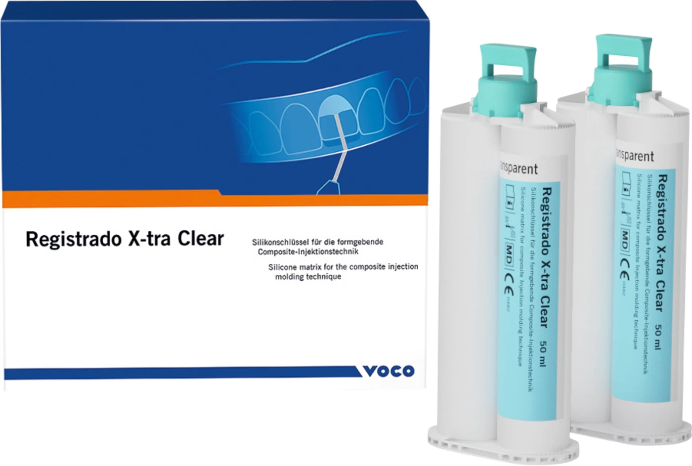 Registrado X-tra Clear Packung 2 x 50 ml Doppelkartusche inklusive Mischkanülen