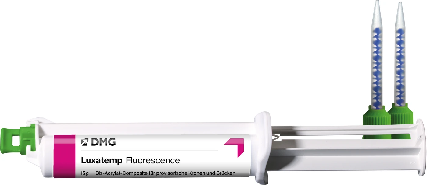 Luxatemp® Fluorescence Packung 15 g Spritze A2, 10 Smartmix Tips