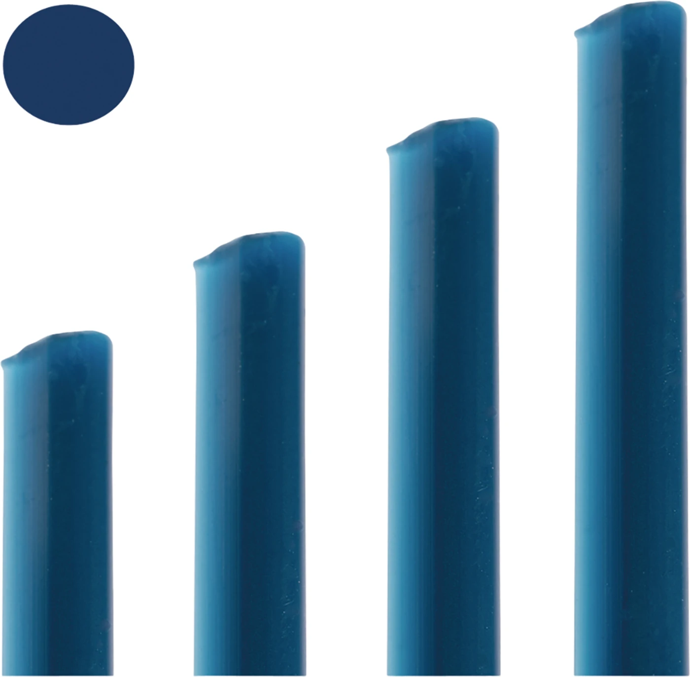 CONSEQUENT und Profilstäbe Packung 25 g Profilstäbe Wachsdraht blau, rund, hart, 0,8 mm Stärke