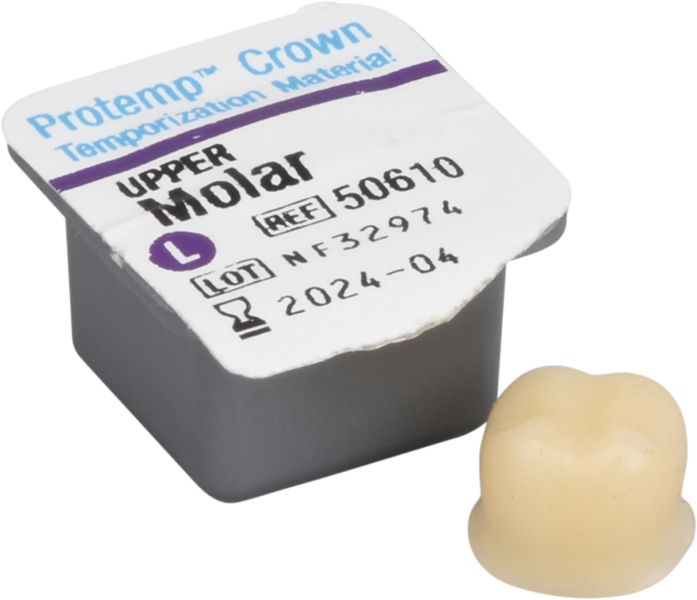 Protemp™ Crown Packung 5 Stück oberer Molar L, 1 Stückmesslehre