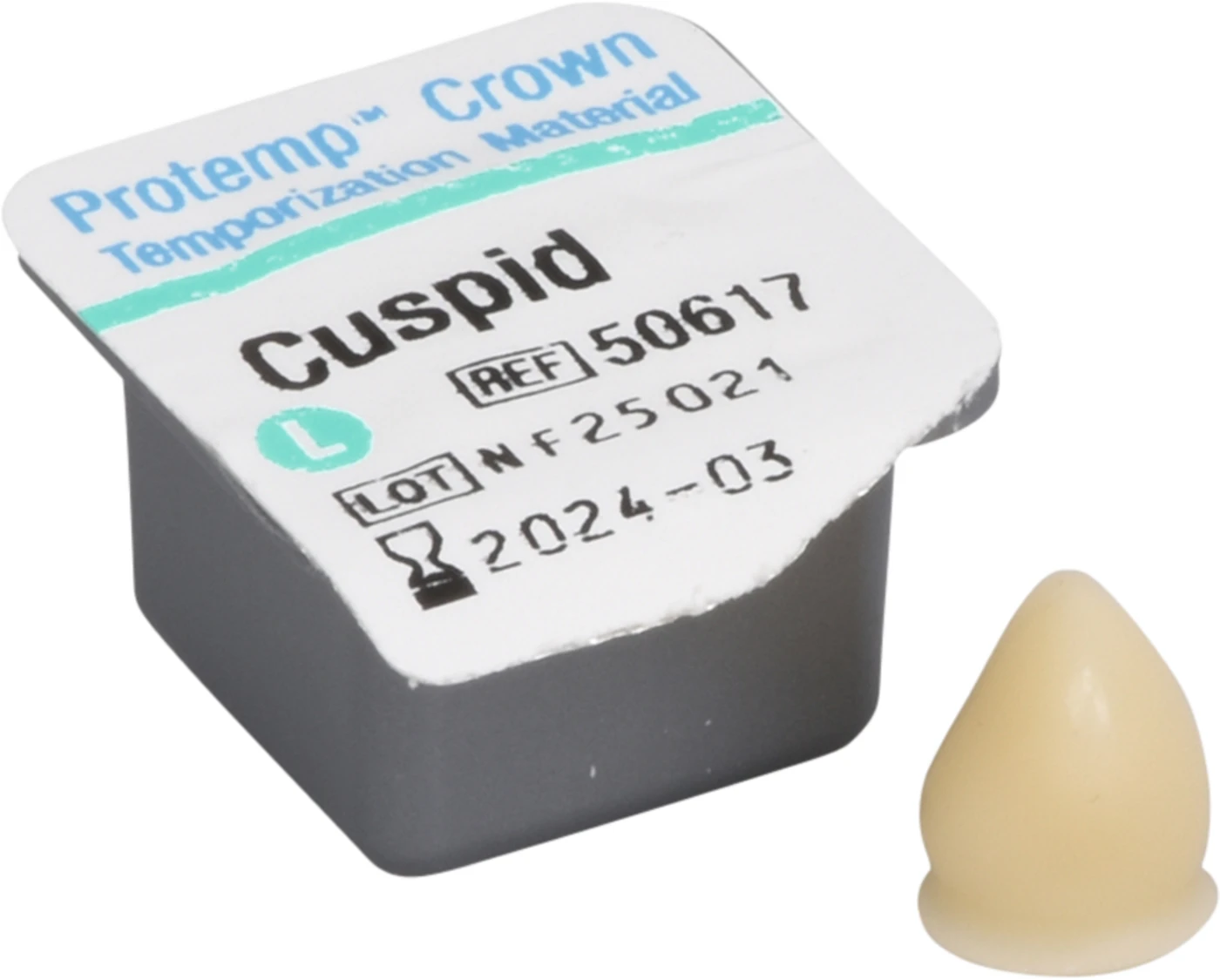 Protemp™ Crown Packung 5 Stück Eckzahn L, 1 Stückmesslehre