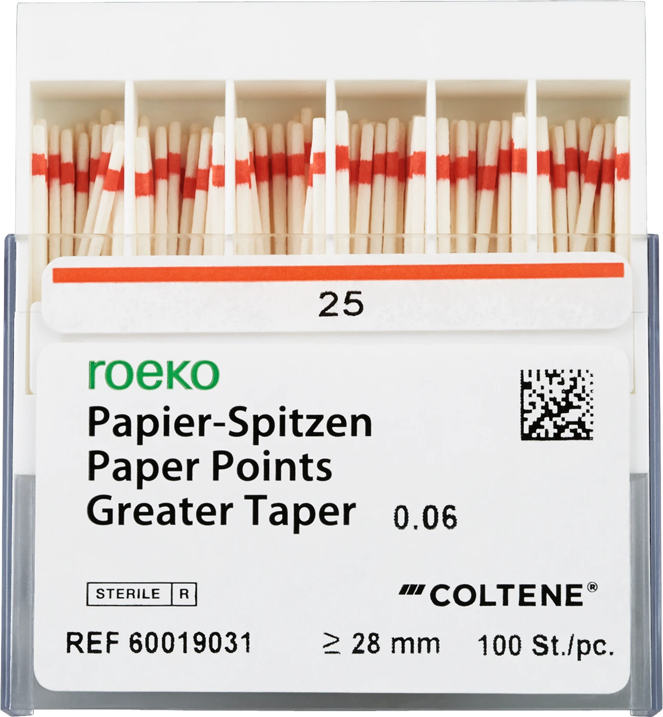 roeko Papier-Spitzen Greater Taper Packung 100 Stück Taper.06 ISO 025