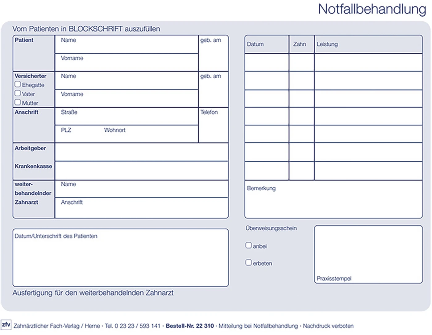 Notfallbehandlung Packung 100 Stück Notfallbehandlung Packung 100 Stück