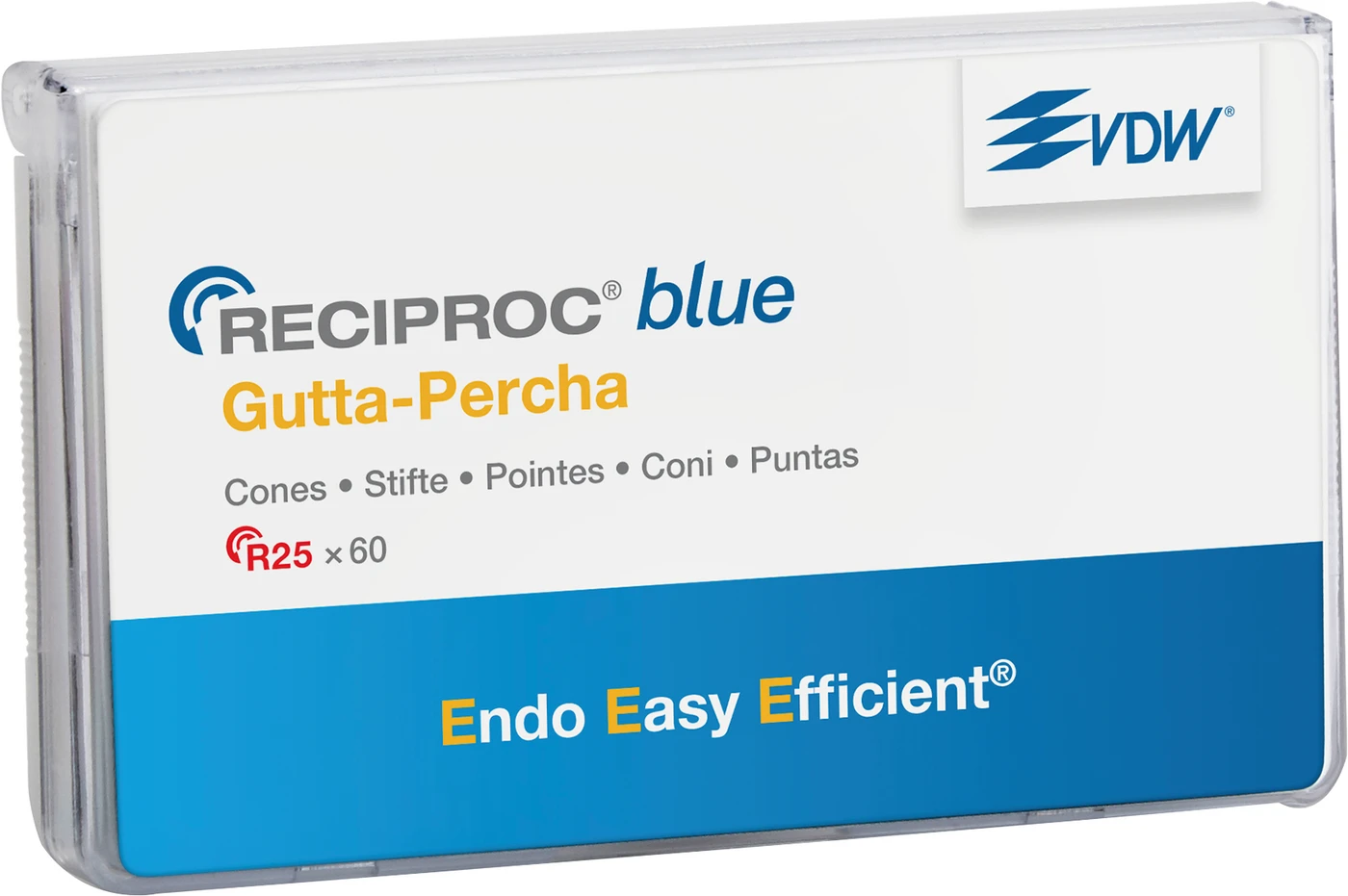 RECIPROC® blue Guttaperchaspitzen Packung 60 Stück ISO 025