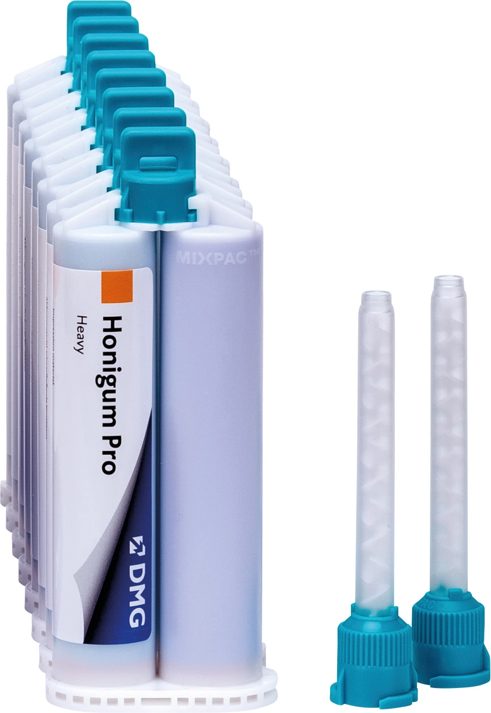 Honigum Pro Heavy Vorteilspackung 8 x 50 ml Doppelkartusche, 16 Automix-Tips