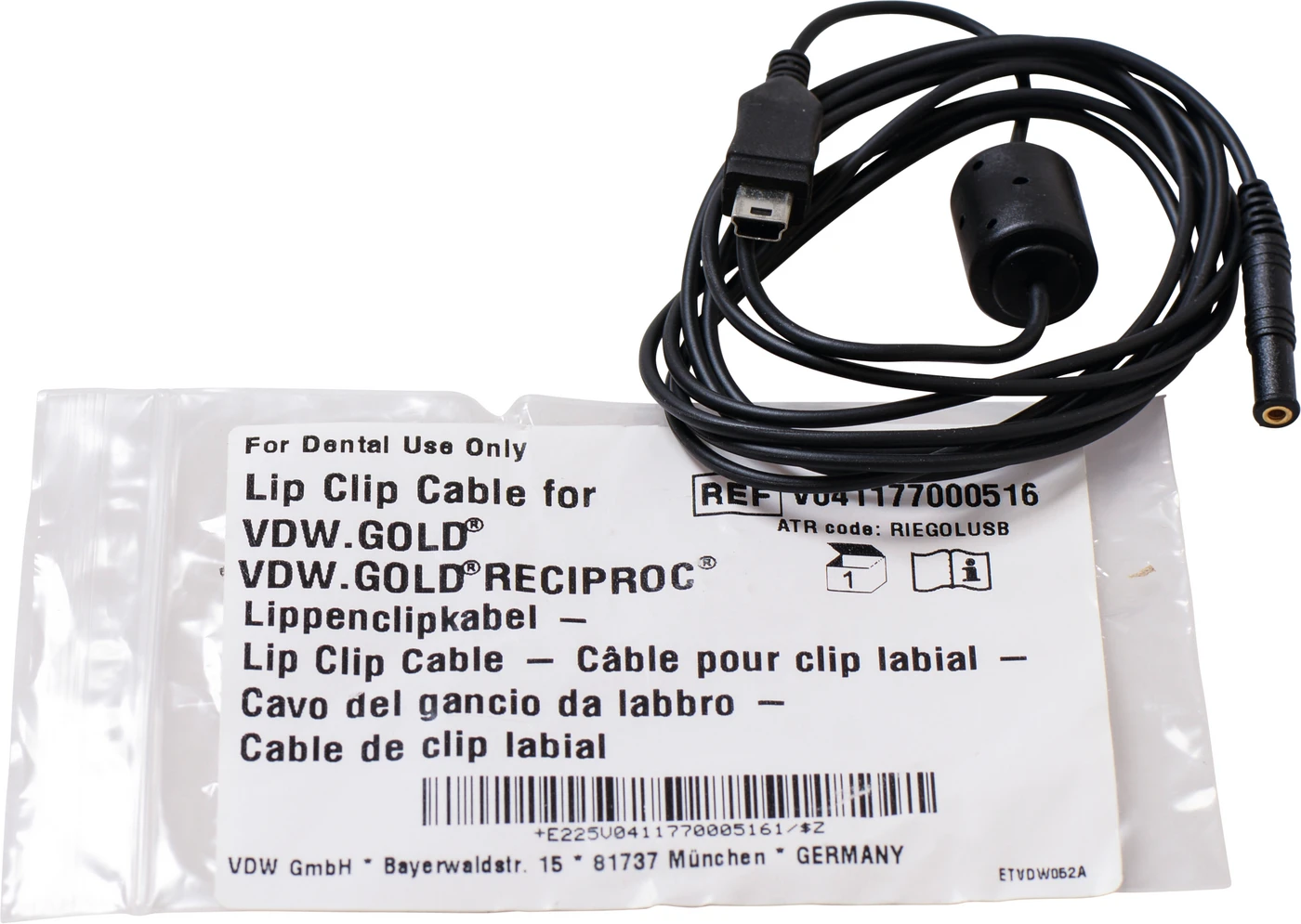 VDW.GOLD® RECIPROC® Lippenclipkabel Stück