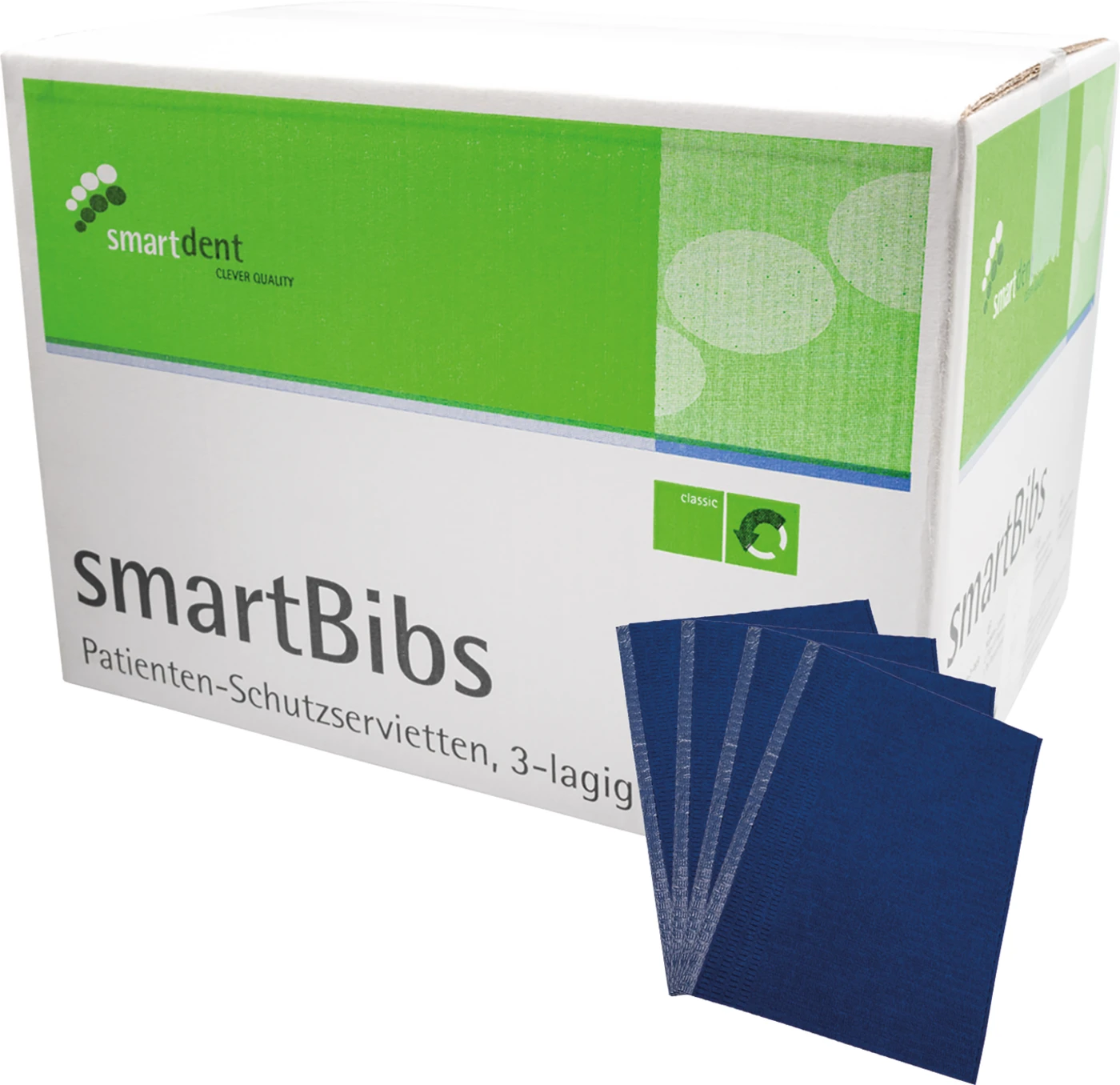 smartBibs Karton 500 Stück blau