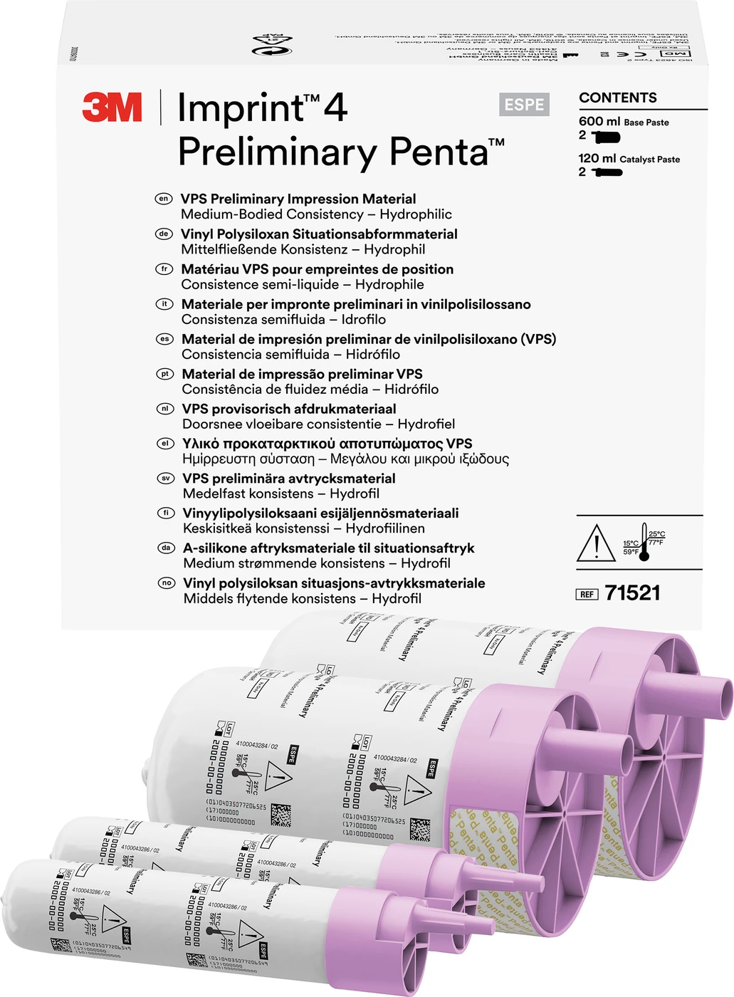 Imprint™ 4 Preliminary Penta™ Refill Packung 2 x 300 ml Basis, 2 x 60 ml Katalysator