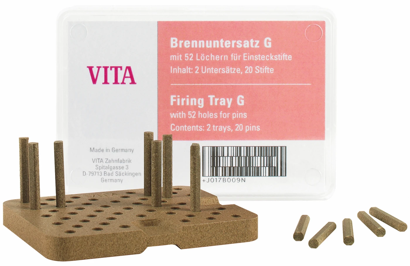 VITA Brennuntersatz G Packung 2 Brennuntersätze, 20 Einsteckstifte