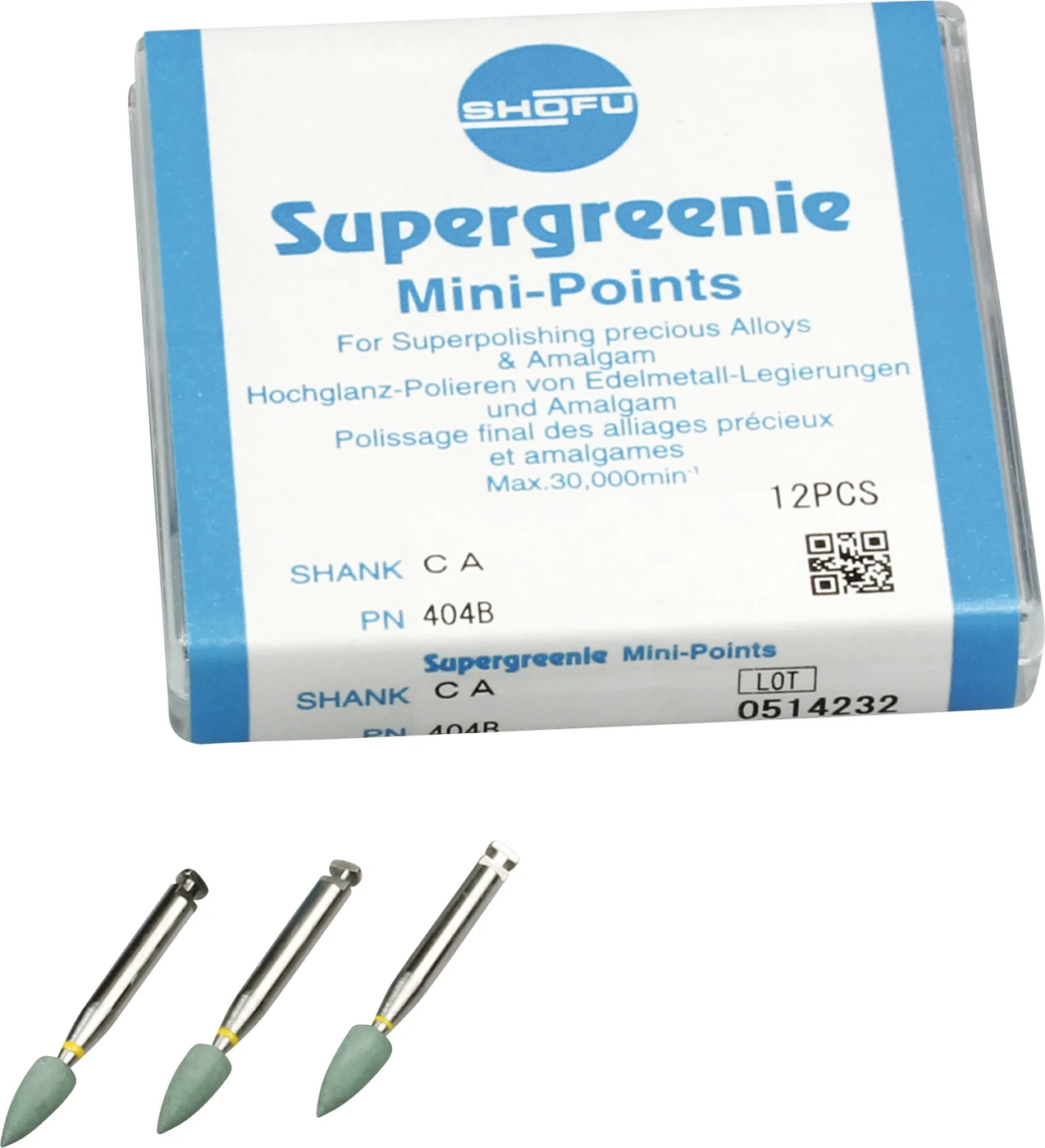 Silikonpolierer Packung 12 Stück grün, RA gelb, Figur Minispitze, ISO 030 Silikonpolierer Packung 12 Stück grün, RA gelb, Figur Minispitze, ISO 030