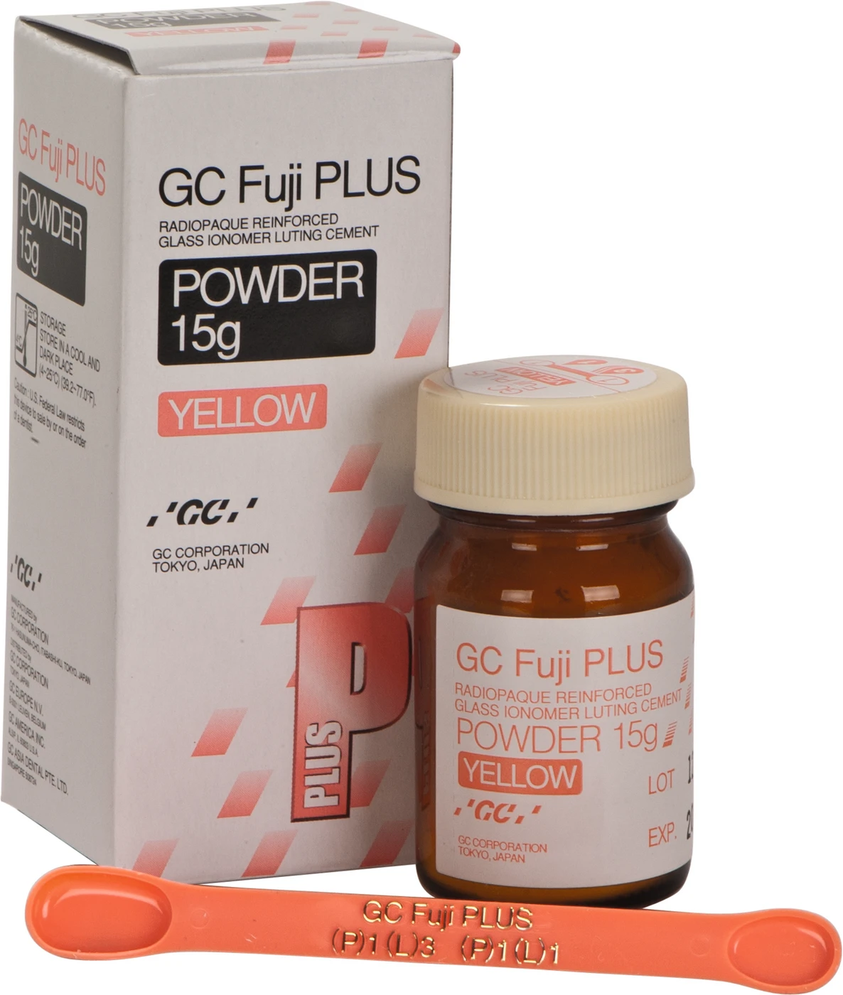 GC Fuji PLUS Packung 15 g Pulver yellow GC Fuji PLUS Packung 15 g Pulver yellow