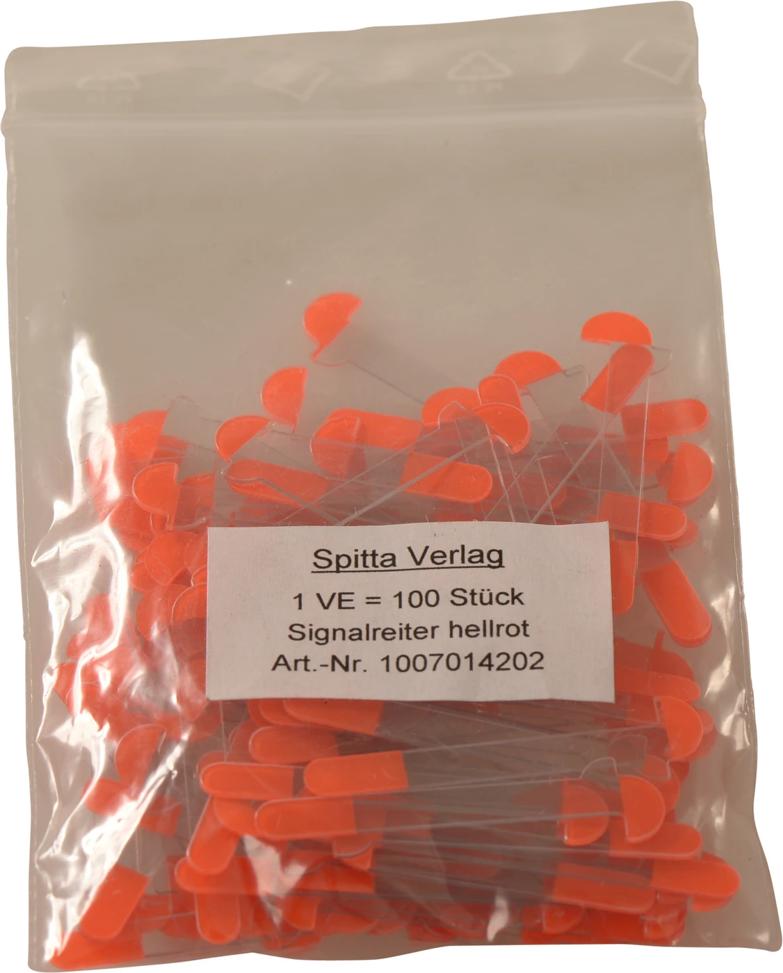 Signalreiter Packung 100 Stück hellrot