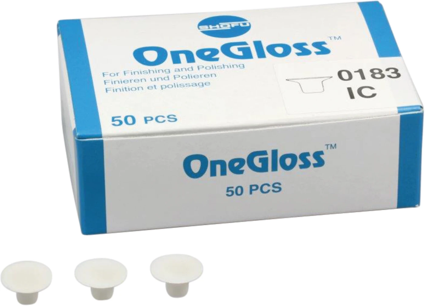 OneGloss™ / OneGloss™ PS + M Packung 50 Polierer IC, unmontiert, ISO 100 OneGloss™ / OneGloss™ PS + M Packung 50 Polierer IC, unmontiert, ISO 100