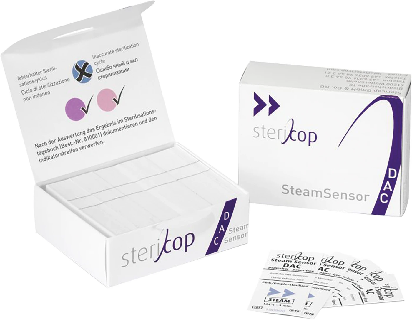 Steri-Indikator Steam-Sensor DAC Packung 250 Stück