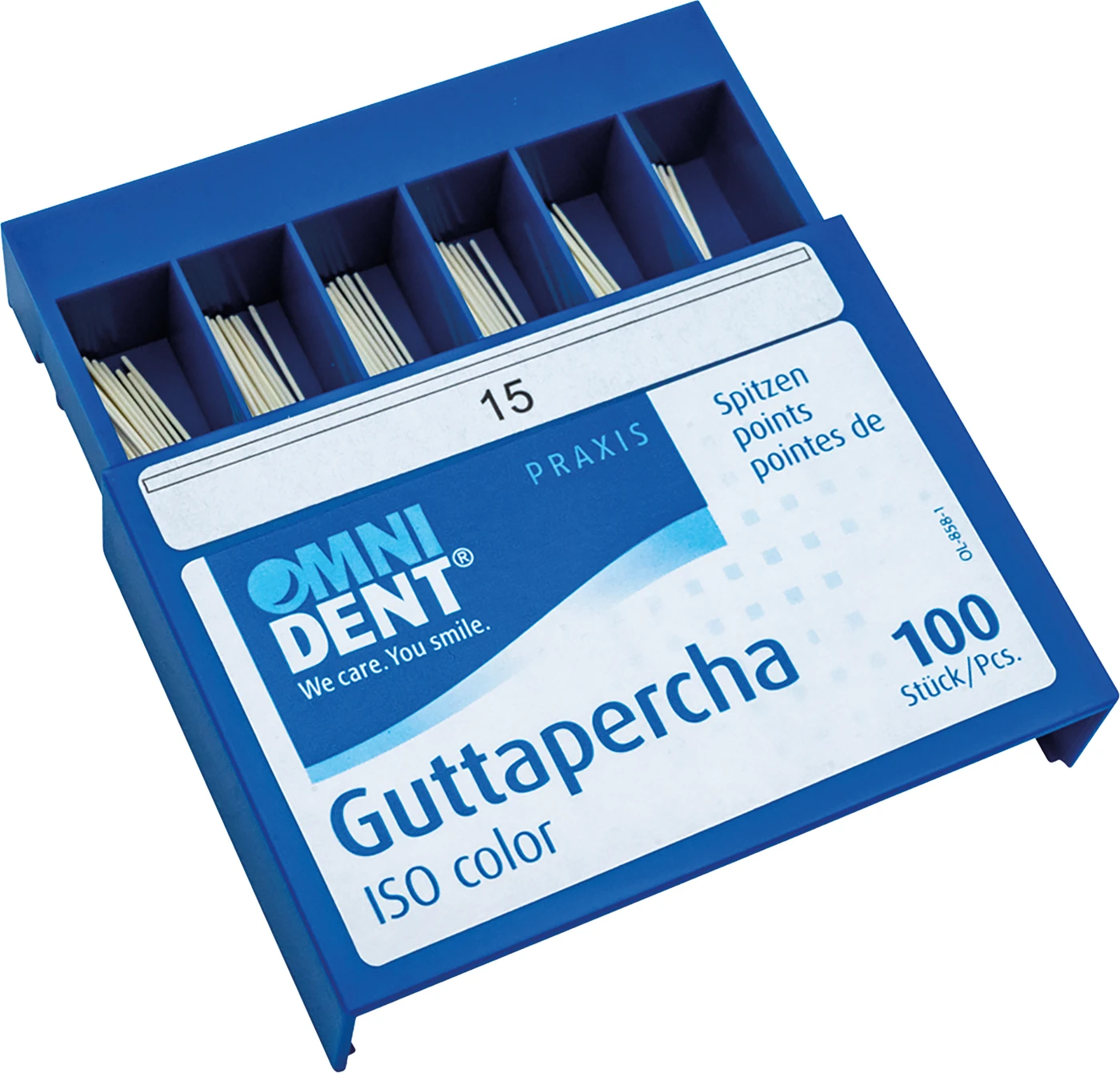 Guttaperchaspitzen Packung 100 Stück ISO 015