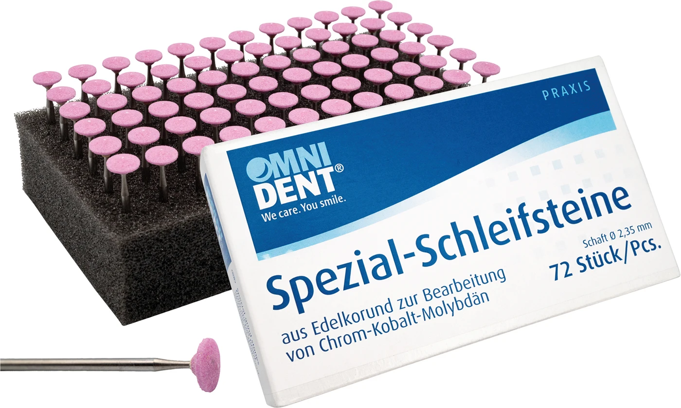 Spezial-Schleifsteine Packung 72 Stück rosa, Körnung 100 µm, HP, Figur 34