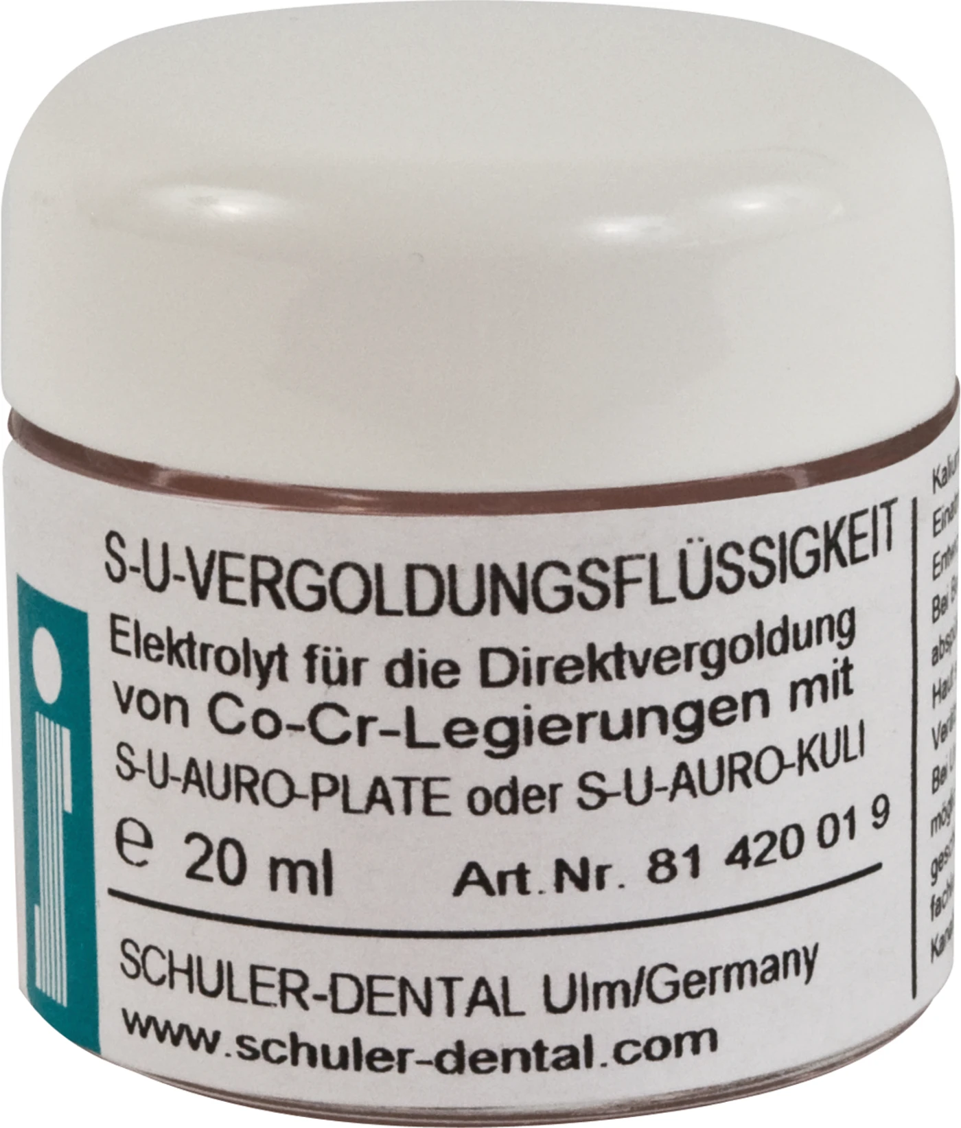 S-U-VERGOLDUNGSFLÜSSIGKEIT Tiegel 20 ml