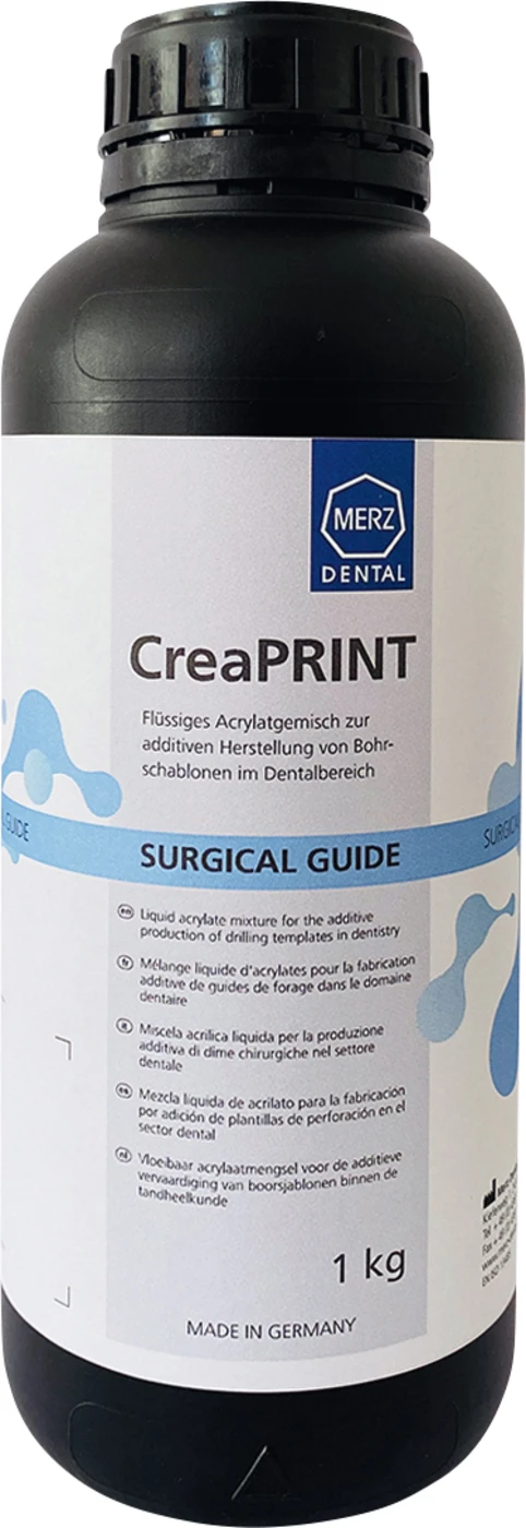 CreaPRINT Surgical guide Flasche 1 kg 385 nm, ice-blue