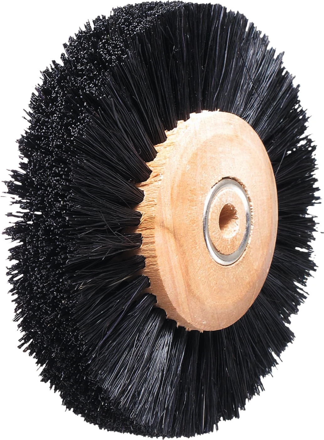 Polierbürsten  Stück Holzkern, Qualität "Standard" 4-reihig, 40/Ø 80 mm breit