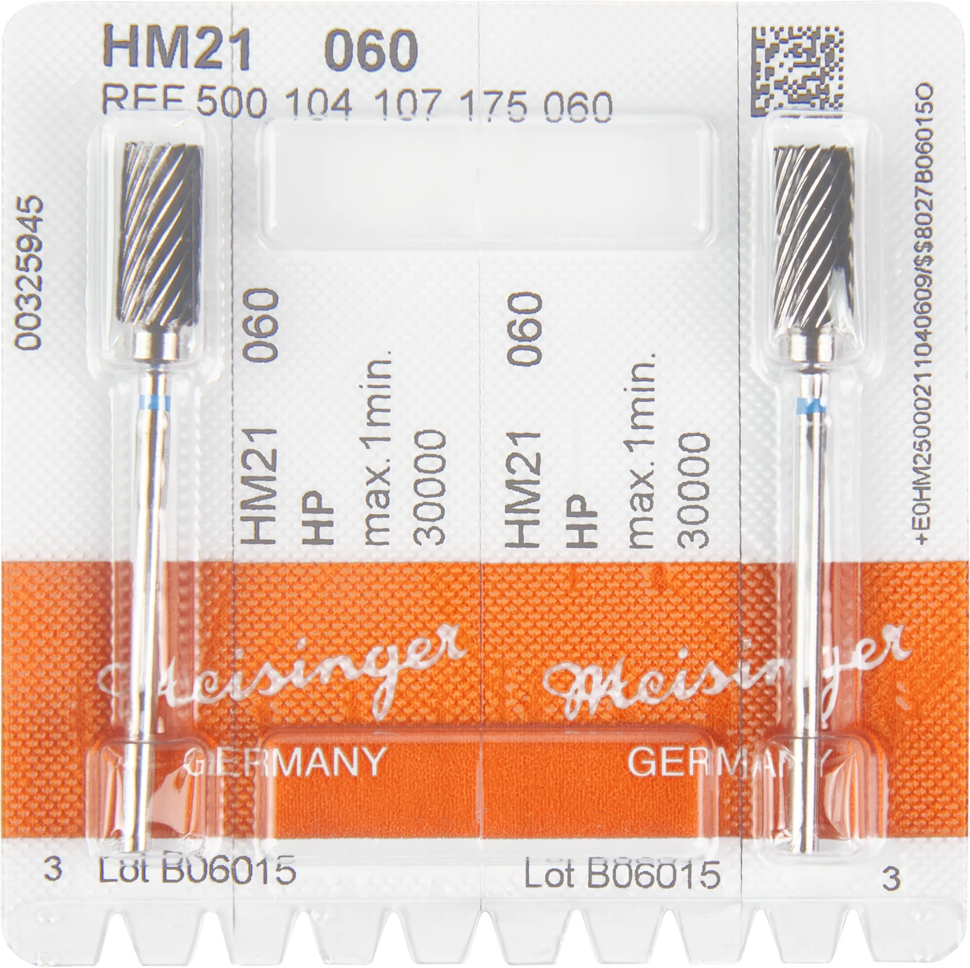 HM-Fräser S Packung 2 Stück blau standard, HP, Figur 107, 13,7 mm, ISO 060