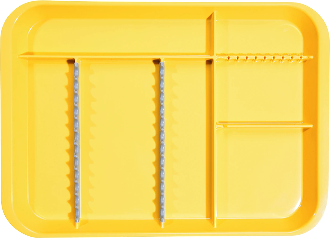 B-Lok Tray Stück Tray 34 x 24,5 x 2,2 cm, mit Einteilung neongelb
