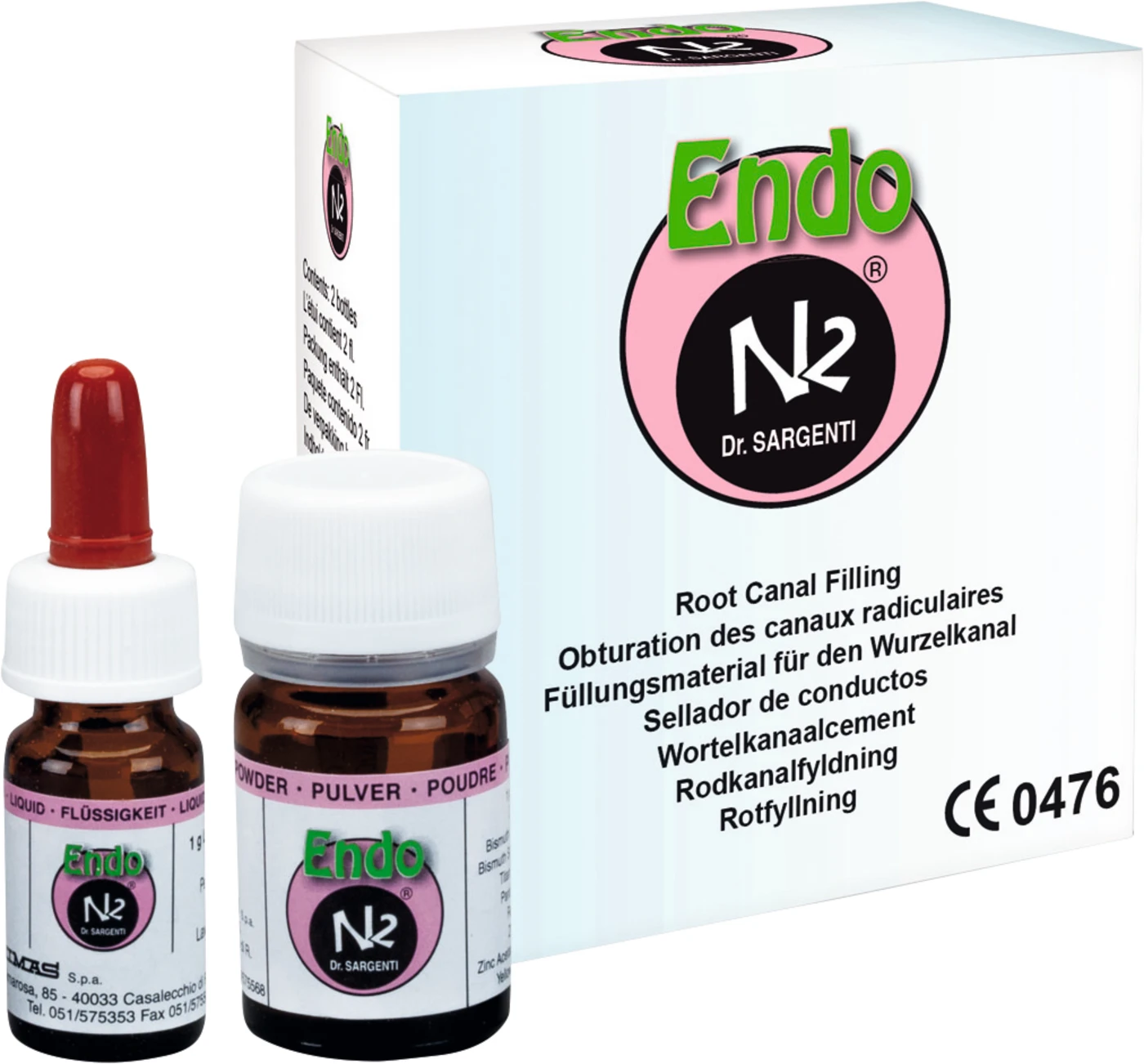Endo N2® Cement Set 10 g Pulver, 6 g Liquid