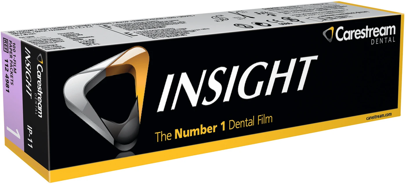 INSIGHT Periapical Film Packung 100 Doppelfilme 2,4 x 4 cm, IP-11