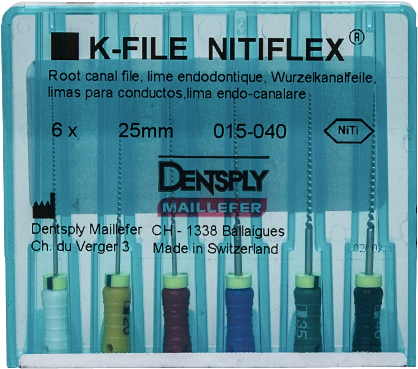 File NiTiflex Sortiment 6 Stück 25 mm ISO 015-040