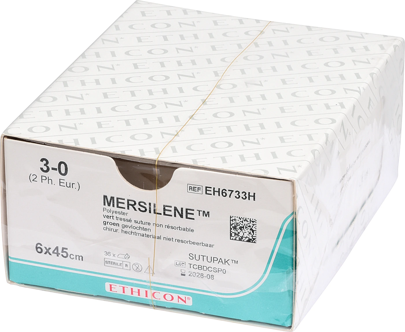 MERSILENE Packung 36 Stück grün, 6 x 45 cm, USP 3-0, Stärke 2