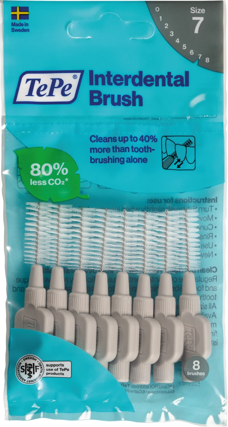 TePe® Interdentalbürsten Original Packung 8 Stück grau, Ø 1,3 mm TePe® Interdentalbürsten Original Packung 8 Stück grau, Ø 1,3 mm