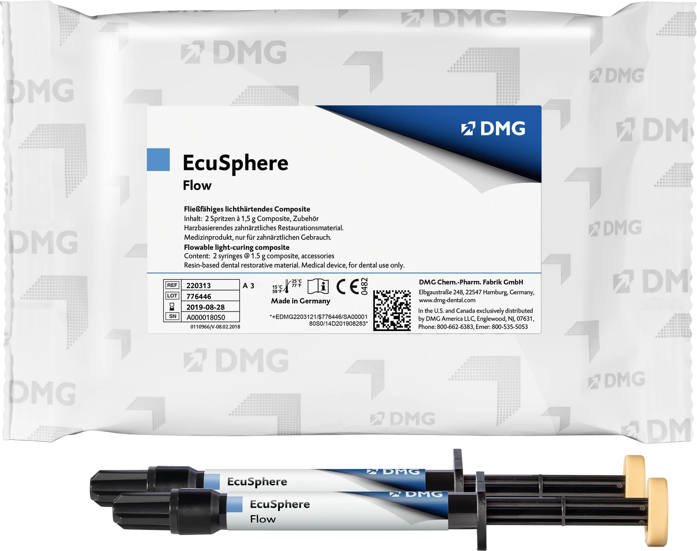 EcuSphere-Flow Packung 2 x 1,5 g Spritze A3, 10 Tips