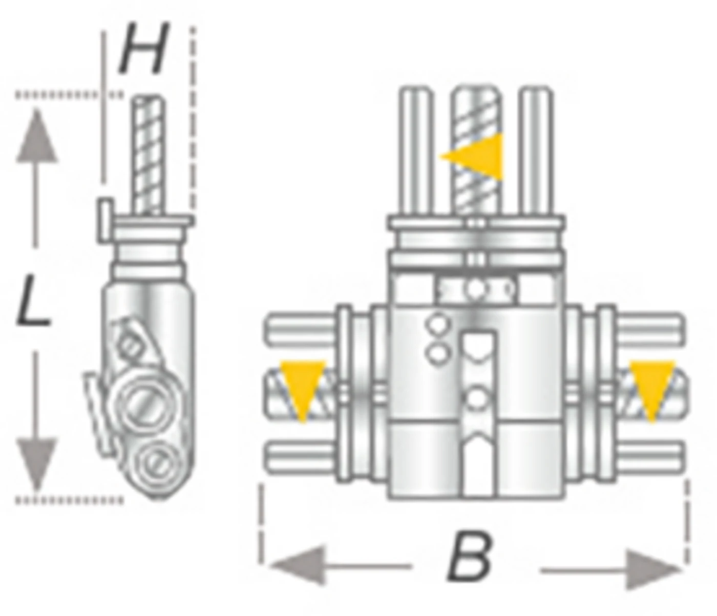 Mehrsektoren-Schrauben Packung 2 Stück VECTOR 720, (B x H x L) 17 x 2,8 x 15,5 mm, Dehnung frontal 5,5 mm, Dehnung transversal 7 mm