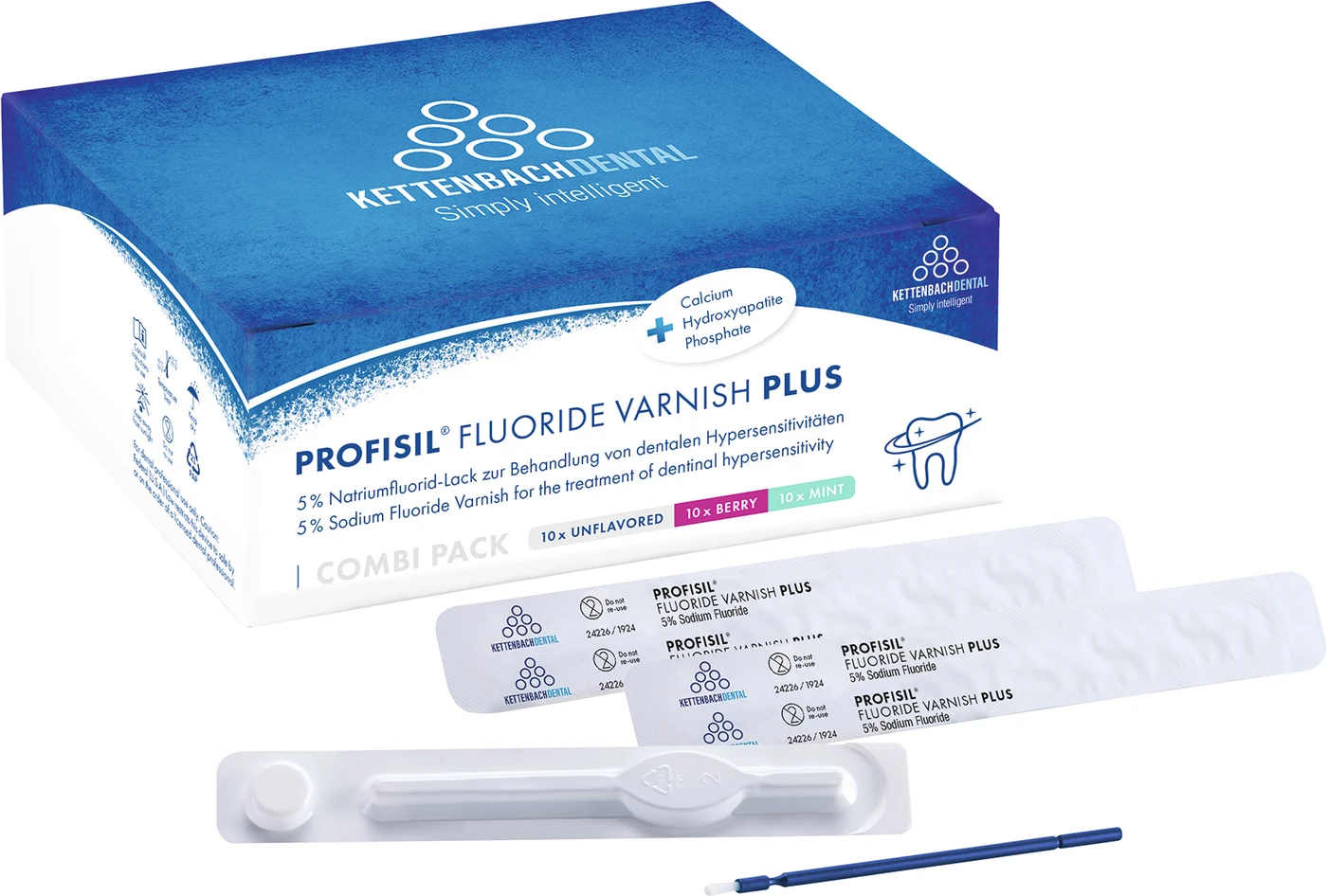 PROFISIL® FLUORIDE VARNISH PLUS Combi Pack 30 x 0,5 ml Single Dose (Beere, Neutral, Minze)