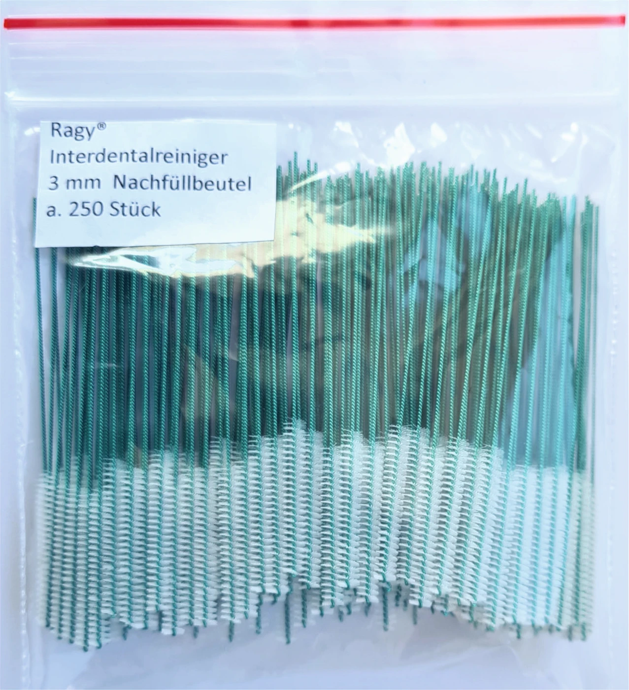 ragy® Interdentalreiniger Nachfüllpackung 250 Stück grün, Ø 3 mm ragy® Interdentalreiniger Nachfüllpackung 250 Stück grün, Ø 3 mm