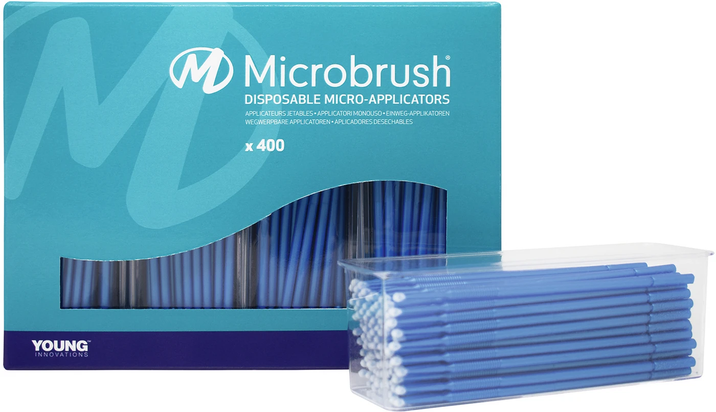 Microbrush® Applikatoren Plus Serie Packung 400 Stück blau, regulär 2 mm