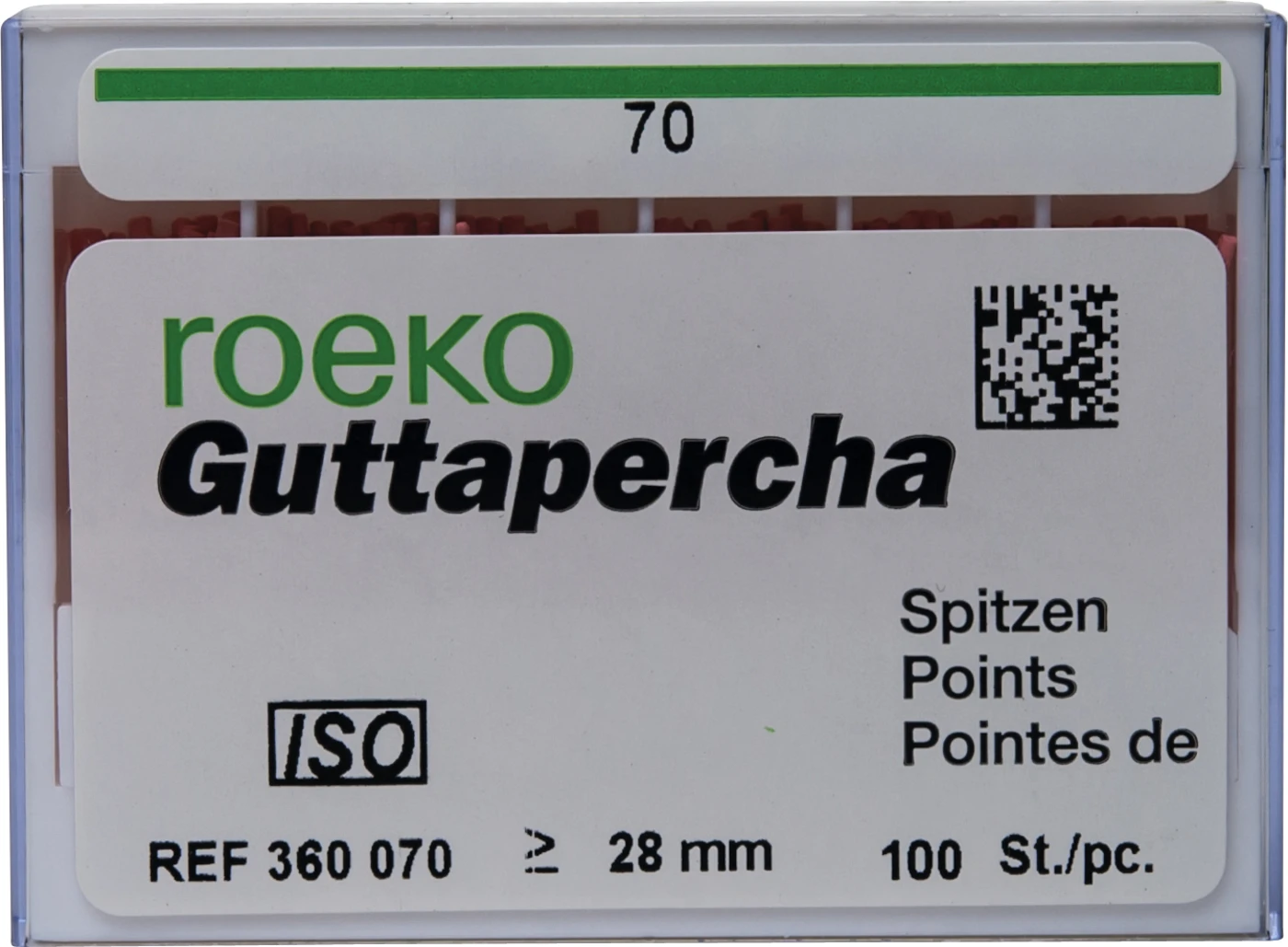 roeko Guttapercha Spitzen Packung 100 Stück ISO 070