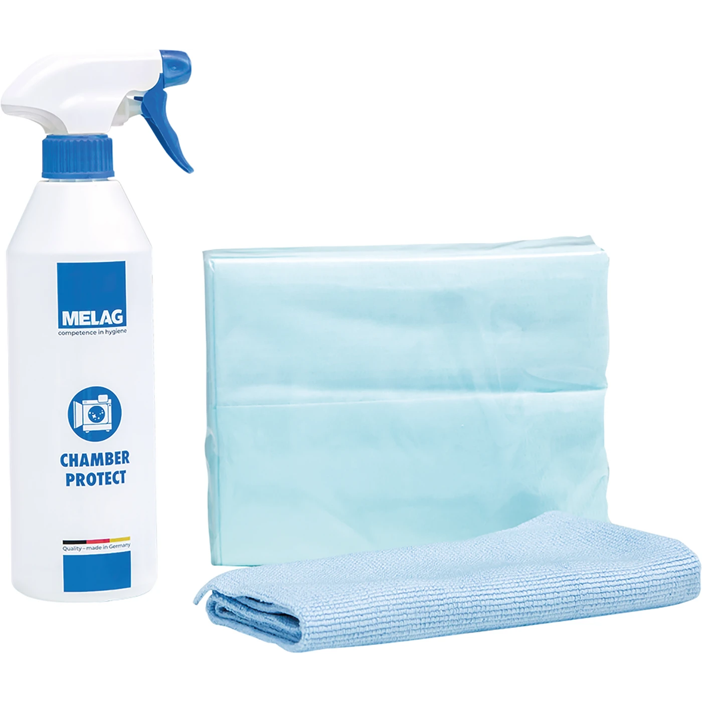 Chamber Protect Kesselreinigungs-Set Packung 1 Flasche Reiniger, 50 Tücher, 1 Mikrofasertuch