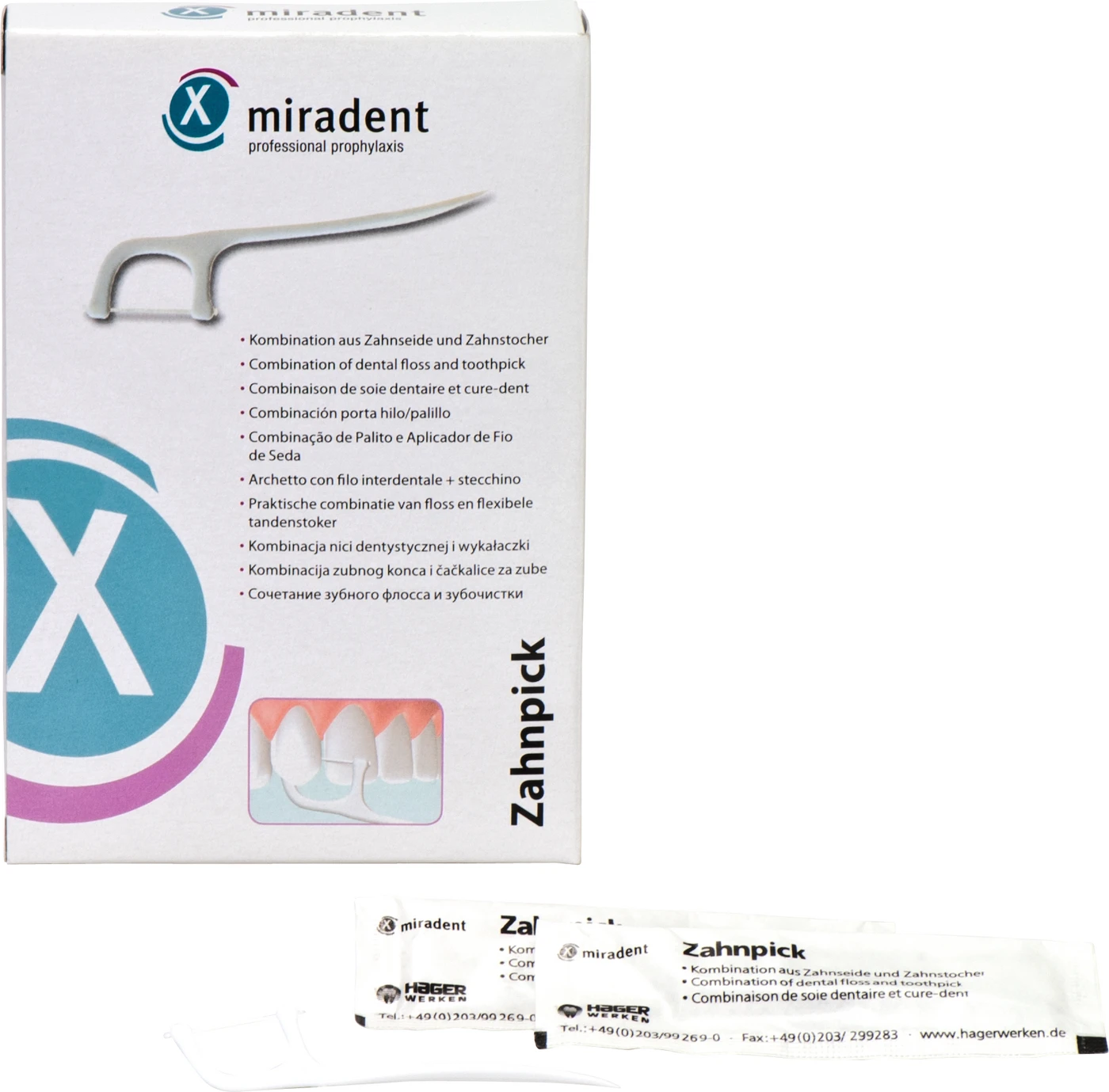 Zahnpick Packung 100 Stück, einzeln blisterverpackt Zahnpick Packung 100 Stück, einzeln blisterverpackt