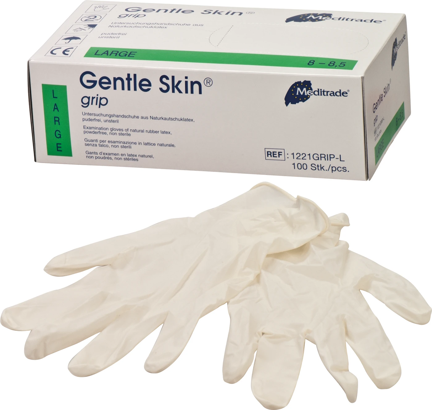 Gentle Skin® grip Packung 100 Stück puderfrei, natur, L