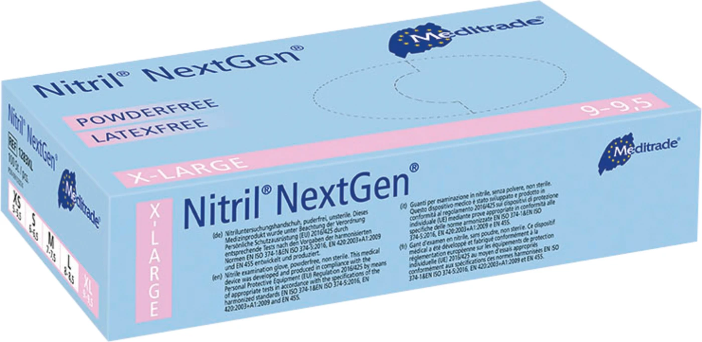 Nitril® NextGen® Packung 100 Stück puderfrei, hell-blau, XL