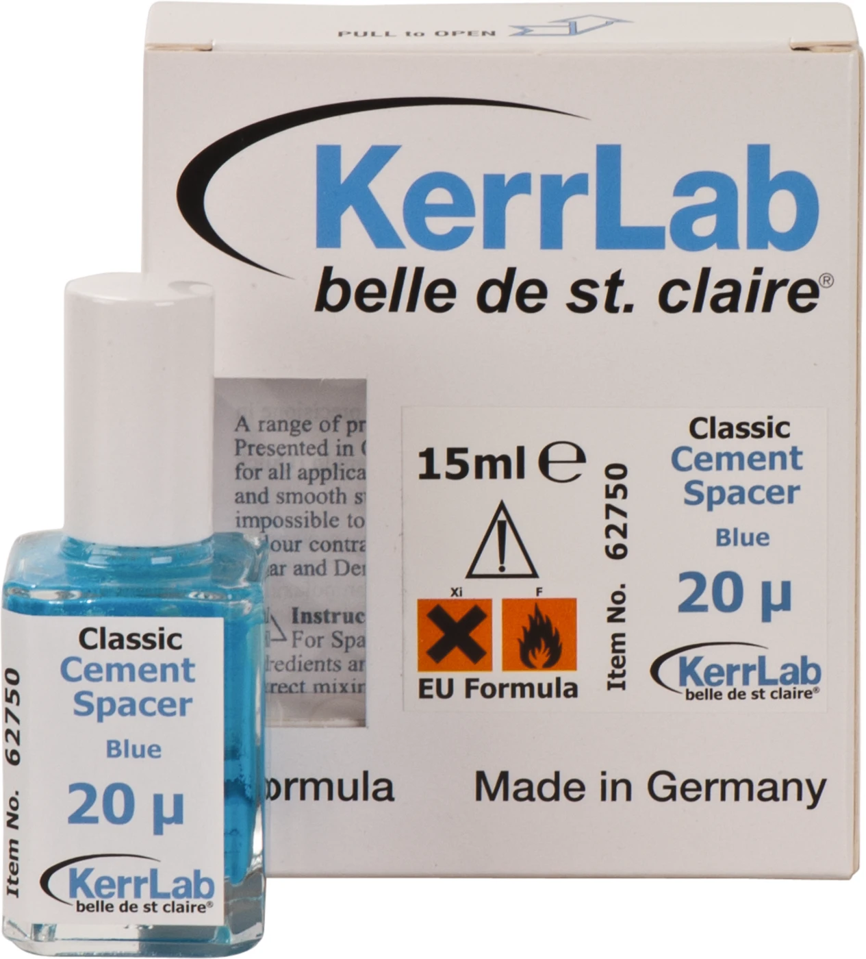 belle de st. claire® Die Spacer Flasche 15 ml Classic Cement Spacer blau, 20 µm