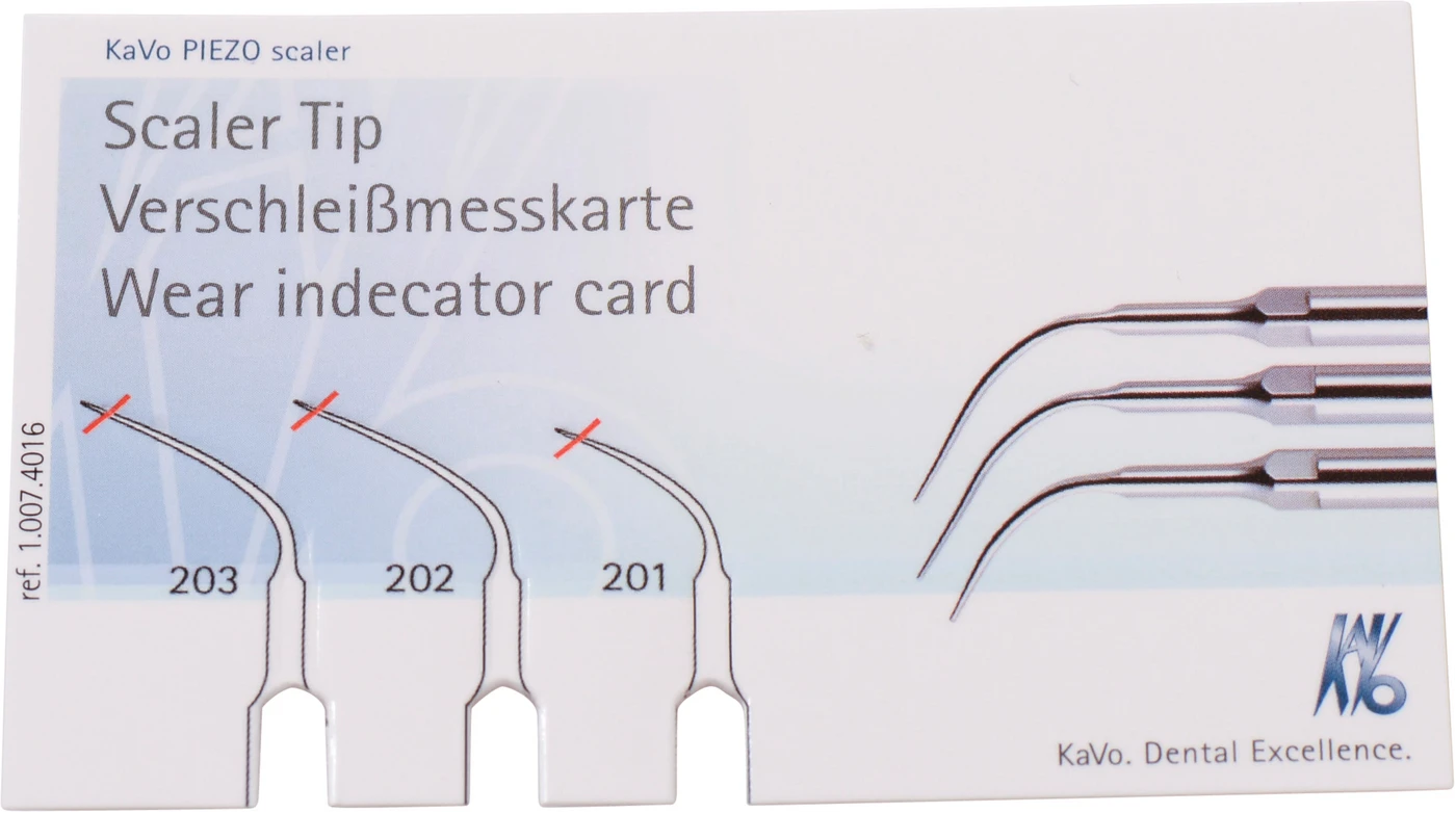Scaler Tip Verschleißmesskarte Stück für PIEZO Scaler