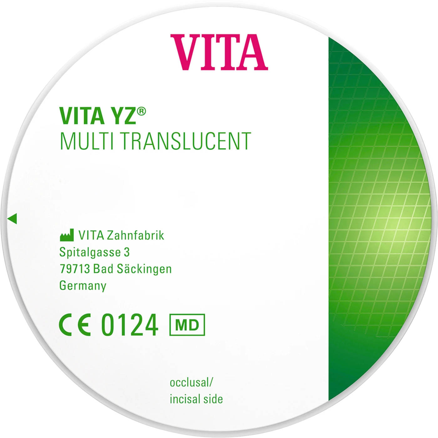VITA YZ® MULTI TRANSLUCENT DISC Stück Ø 98,4 mm, H 30 mm, C2