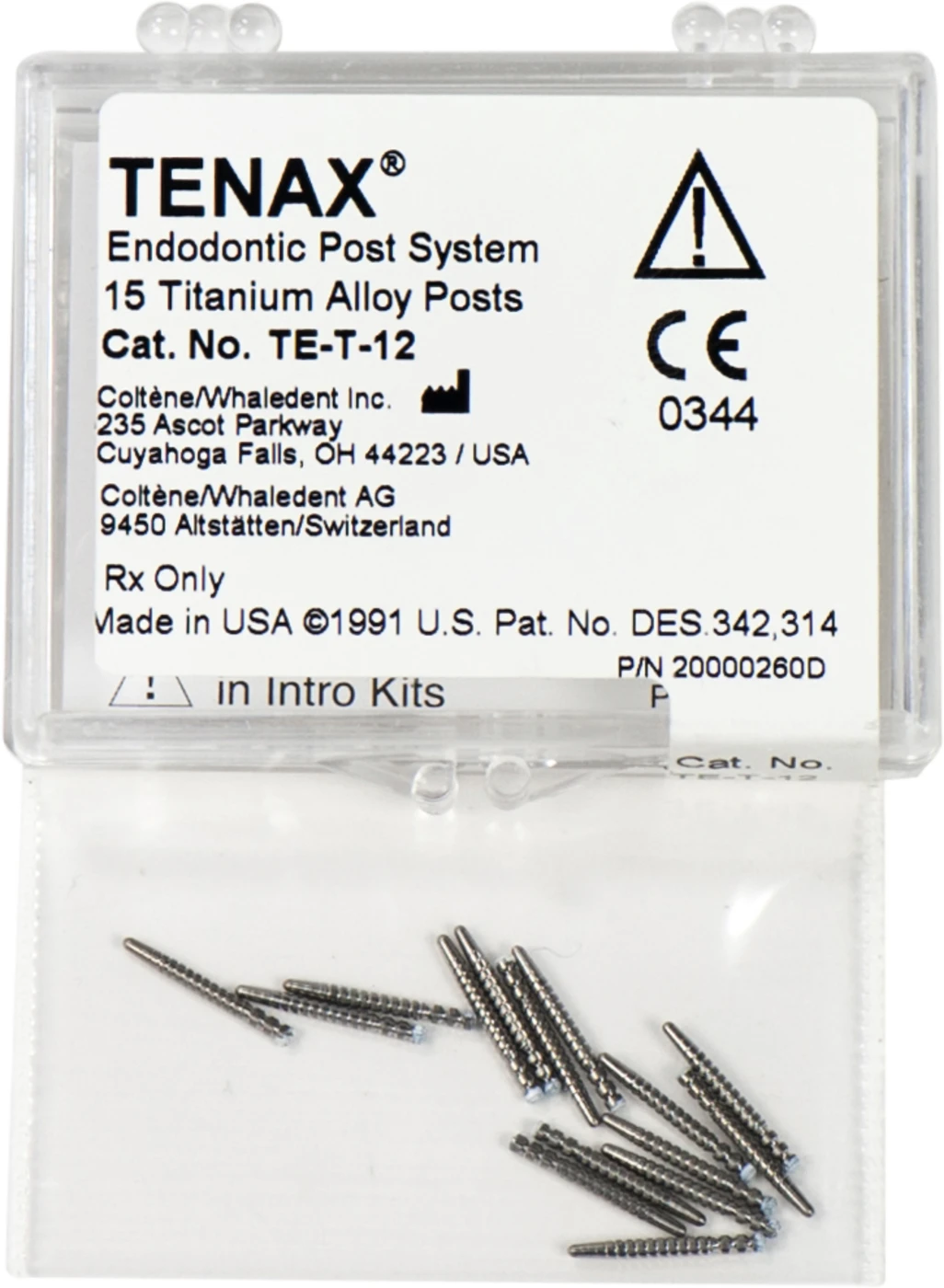 TENAX® Titanstifte Packung 15 Stück Ø 1,2 mm grau