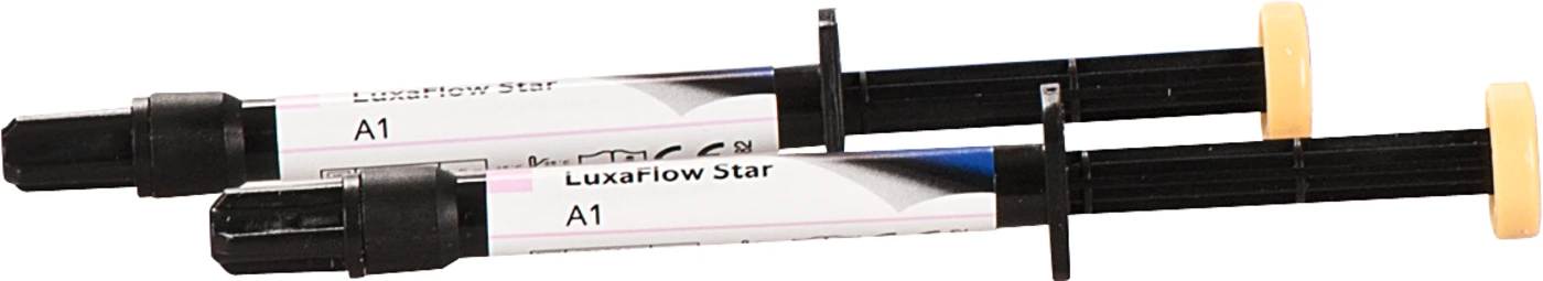 LuxaFlow Star Packung 2 x 1,5 g Spritze A1, 10 Luer-Lock Tips